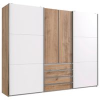 MID.YOU SKŘÍŇ S POSOUVACÍMI DVEŘMI, bílá, barvy dubu, 300/236/65 cm