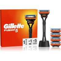 Gillette Fusion5 holiaci strojček so stojančekom + náhradné hlavice 5 ks