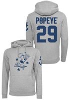 Herren-Hoodie Popeye der Seemann - Blue Number - Grey S