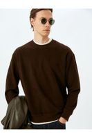 Koton Oversize Sweater Crew Neck Basic Cotton Blend