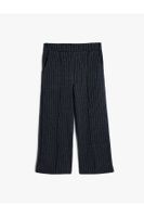 Koton Striped School Trousers Relaxed Cut Pocket Detail