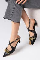 Mio Gusto Jenifer Black Color Short Heels Women's Shoes