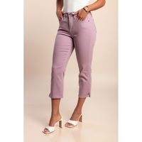 Caprijeans In Übergröße, Lila