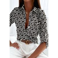 Elegante Bluse Mit Geometrischem Print  Lavlenta, Weiß