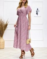 Resti Women's floral pink midi dress - Clothing