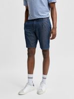 Dark blue chino shorts with linen Selected Homme Clay - Men