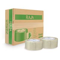 6 x Tichá lepicí PP páska 48mm, návin 66m, standardní, průhledná, tloušťka 46µm | RAJA