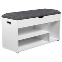 Carryhome LAVICA DO PREDSIENE, sivá, biela, 80/44/30 cm