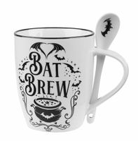 Šalica sa žlicom ALCHEMY GOTHIC - Šišmiš