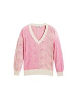 Desigual Pulover  svijetloroza / bijela