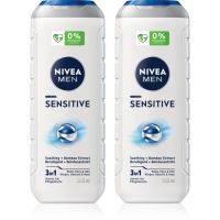 NIVEA MEN Sensitive żel pod prysznic do ciała i włosów wygodne opakowanie