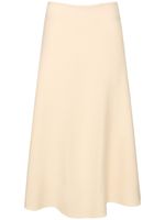 Boiled Wool Midi Skirt