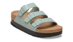 Birkenstock Florida Vegan Flex Platform Birko-Flor Narrow Fit Pure Sage Dámske - Sandále Birkenstock - Zelená - 1031244-7 - Size: 7