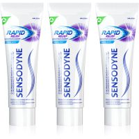 Sensodyne Rapid Cool Mint Zahnpasta mit Fluor für empfindliche Zähne 3x75 ml