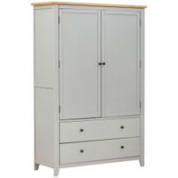MID.YOU SKŘÍŇ NA ODĚV, šedá, přírodní barvy, dub, borovice, 120/180/45 cm