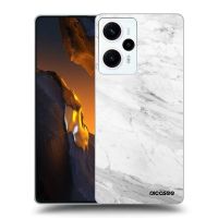 Silikónový čierny obal pre Xiaomi Poco F5 - White marble