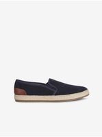 Dark Blue Men's Suede Slip On Sneakers Geox Pantelleria - Men's