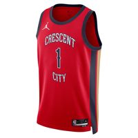 Jordan NBA Dri-FIT Zion Williamson New Orleans Pelicans 2023/24 Statement Edition Swingman Jersey - Pánske - Dres Jordan - Červené - DX8655-657 - Veľk