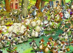 François Ruyer: Wolves! - puzzle z kategorie Umělecké