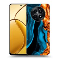 Silikónový čierny obal pre Realme 12X - Gold blue