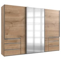 MID.YOU ŠATNÍ SKŘÍŇ SE ZRCADLEM, barvy dubu, 300/216/65 cm