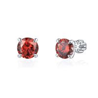 Olivie Strieborné 7mm náušnice PIPPI RED 8364