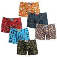 6PACK pánské boxerky Styx long art klasická guma vícebarevné (6F12697124) S