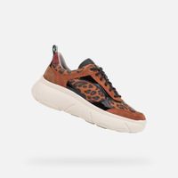 Brown women's sneakers Geox Nebula 2.0 X - Women's