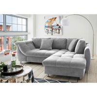 Livetastic ROZKLADACIA ROHOVÁ POHOVKA, textil, sivá
