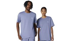 Converse Go-To Embroidered Star Chevron Standard Fit T-Shirt Purple Unisex - Tričká Converse - Fialová - 10023876-A15-XXS - Size: XXS