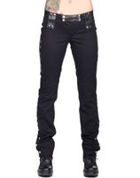 Hose Damen BLACK PISTOL - Stud Low Cut Black Denim - B-1-39-001-00 32