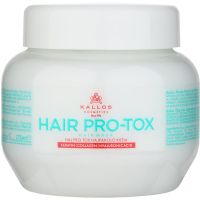 Kallos Hair Pro-Tox maska za šibke in poškodovane lase s kokosovim oljem, hialuronsko kislino in kolagenom 275 ml