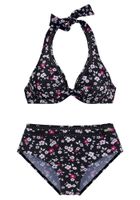 LASCANA Bikini  roza / crna / bijela