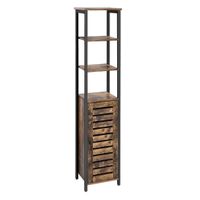 Boxxx REGÁL, hnedá, čierna, uhlíková oceľ, 37/167/30 cm