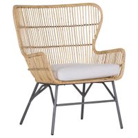 Landscape KŘESLO UŠÁK, dřevo, kov, textil, přírodní barvy, černá, bílá