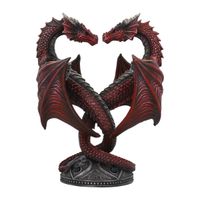 Kerzenhalter Deko Drachen Herz - Valentine's Edition - Rot