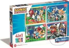 Sonic 4v1 ((12,16,20,24 dílků)) - puzzle z kategorie 15 - 60 dílků