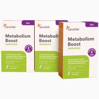 Metabolism Boost 3er Pack (3-Monatspaket) - Stoffwechsel anregen. Mit Braunen Algen in Granula und Papaya. 90 Kapseln | Sensilab