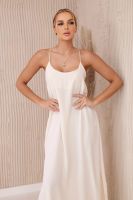 Women's dress with straps - light beige