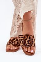 Boto Női Laposságok Díszes Csattal Leopárd Luwam