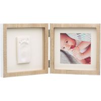 Baby Art Square Frame set za odtis dojenčkovih dlani in stopal Wooden 1 kos