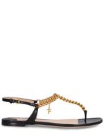 10mm Zenith Leather & Chain Flat Sandals
