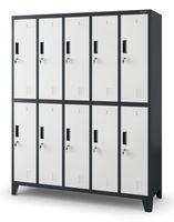 Kovová skříň Bartek: antracitová - bílá (979)