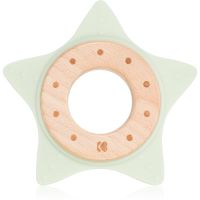 Kikkaboo Silicone and Wood Teether Star rágóka Mint 1 db