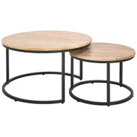 Carryhome SADA KONFERENČNÝCH STOLÍKOV, prírodná farba, drevo, 60/80/60/80/42/45 cm