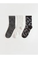 LC Waikiki 3-Pack of Lcw Patterned Women's Socks