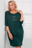 Tříčtvrteční noční košile Italian Fashion Natura - viskóza Zelená M