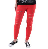 Damenhose VANS - High Rise Back Zip Flame - Scarlet - V2ZWH8Q L