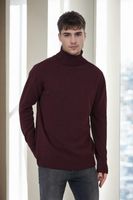 75046 Dewberry Turtleneck Mens Sweater-BURGUNDY