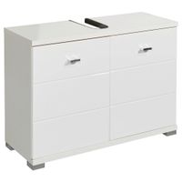 Livetastic SKRINKA POD UMÝVADLO, biela s vysokým leskom, biela, 80/57/31 cm